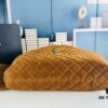 6930d0f06e68136f4d9b0c31 New YSL Icare Suede Quilted Tote Bag in Black and Caramel