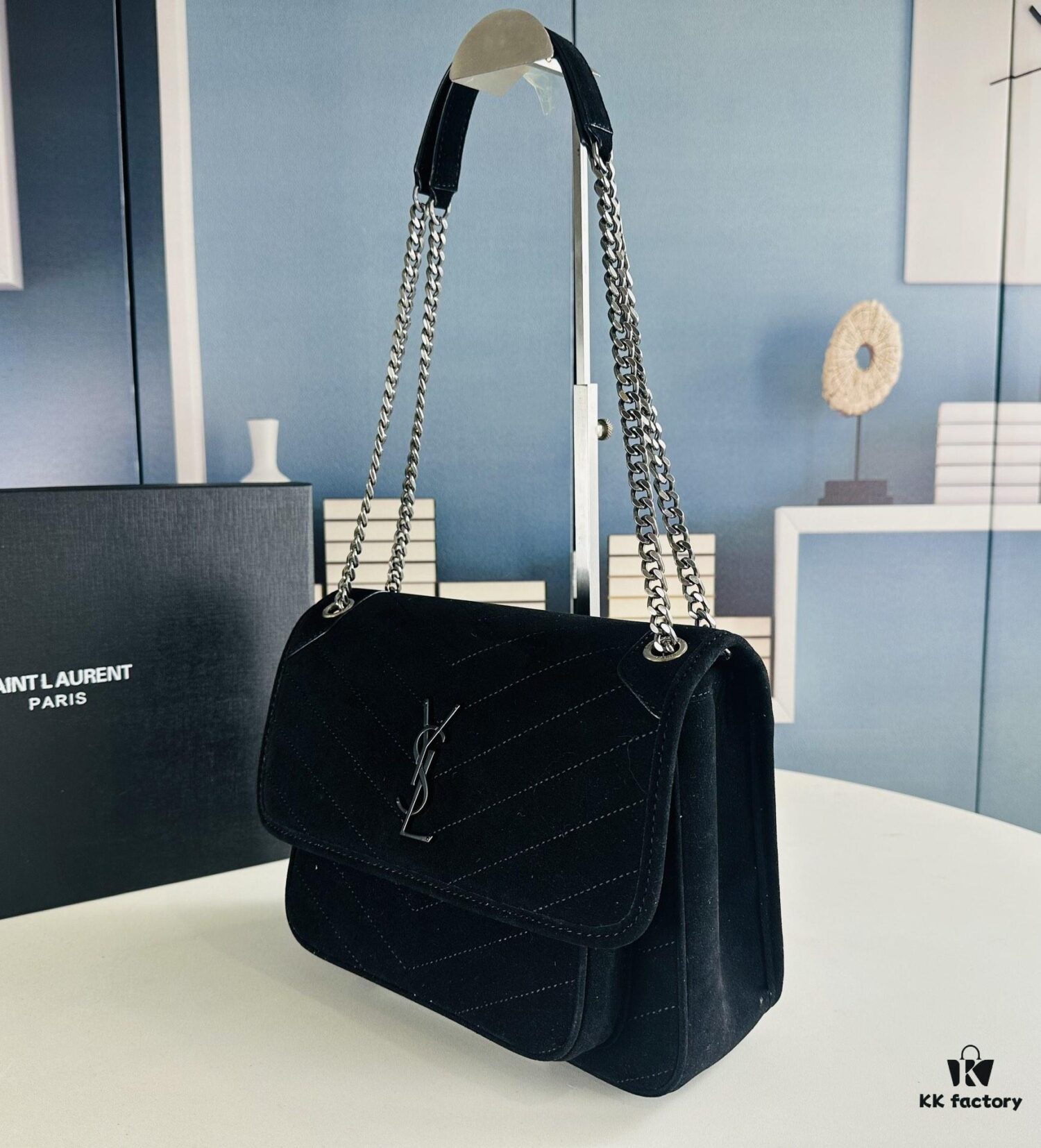 6930d0f86e68136f4d9b0c3d New Arrival Small Size with Box 💰 YSL ||| Saint Laurent Suede Niki Messenger Bag