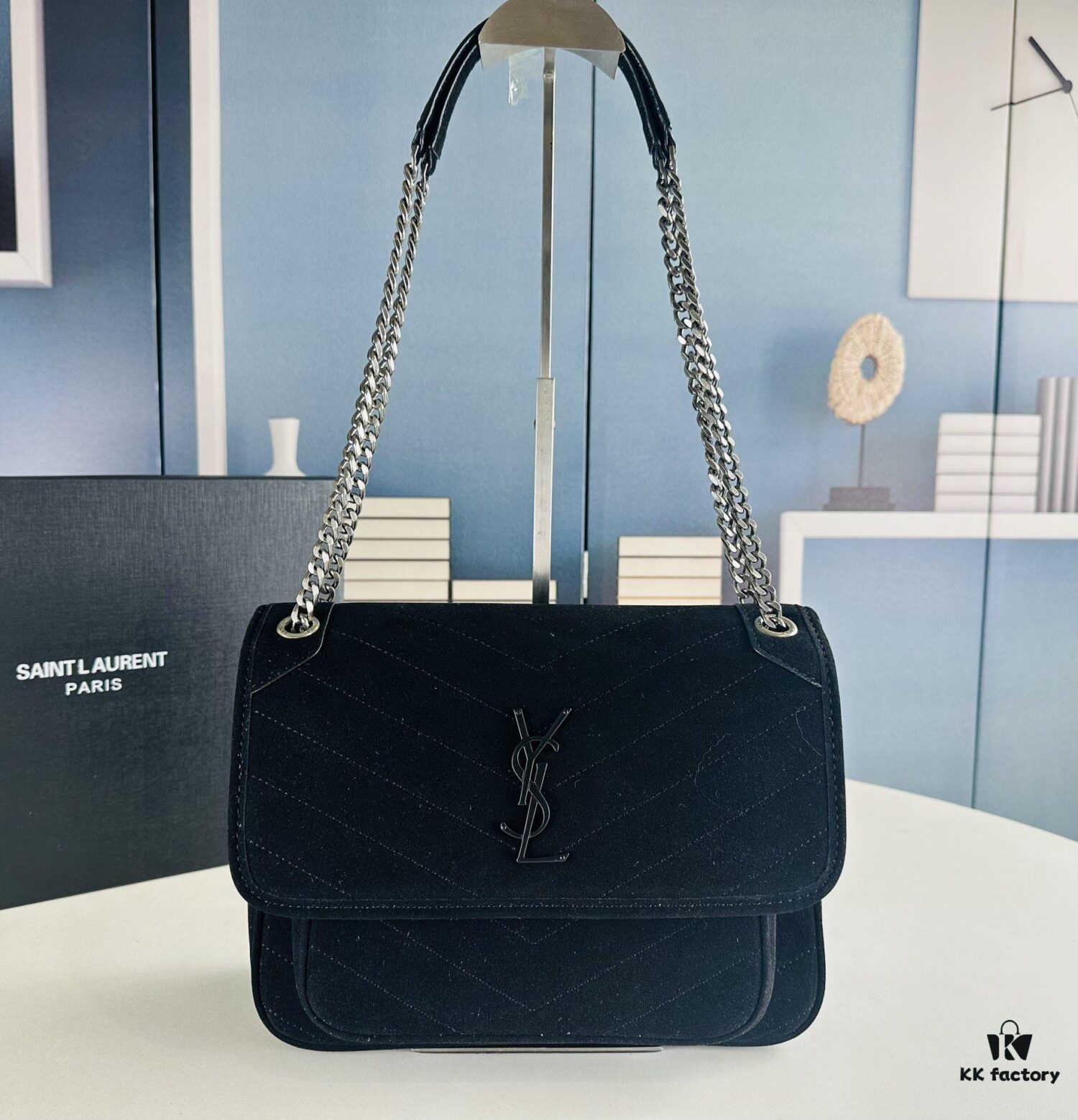6930d0f96e68136f4d9b0c3e New Arrival Small Size with Box 💰 YSL ||| Saint Laurent Suede Niki Messenger Bag