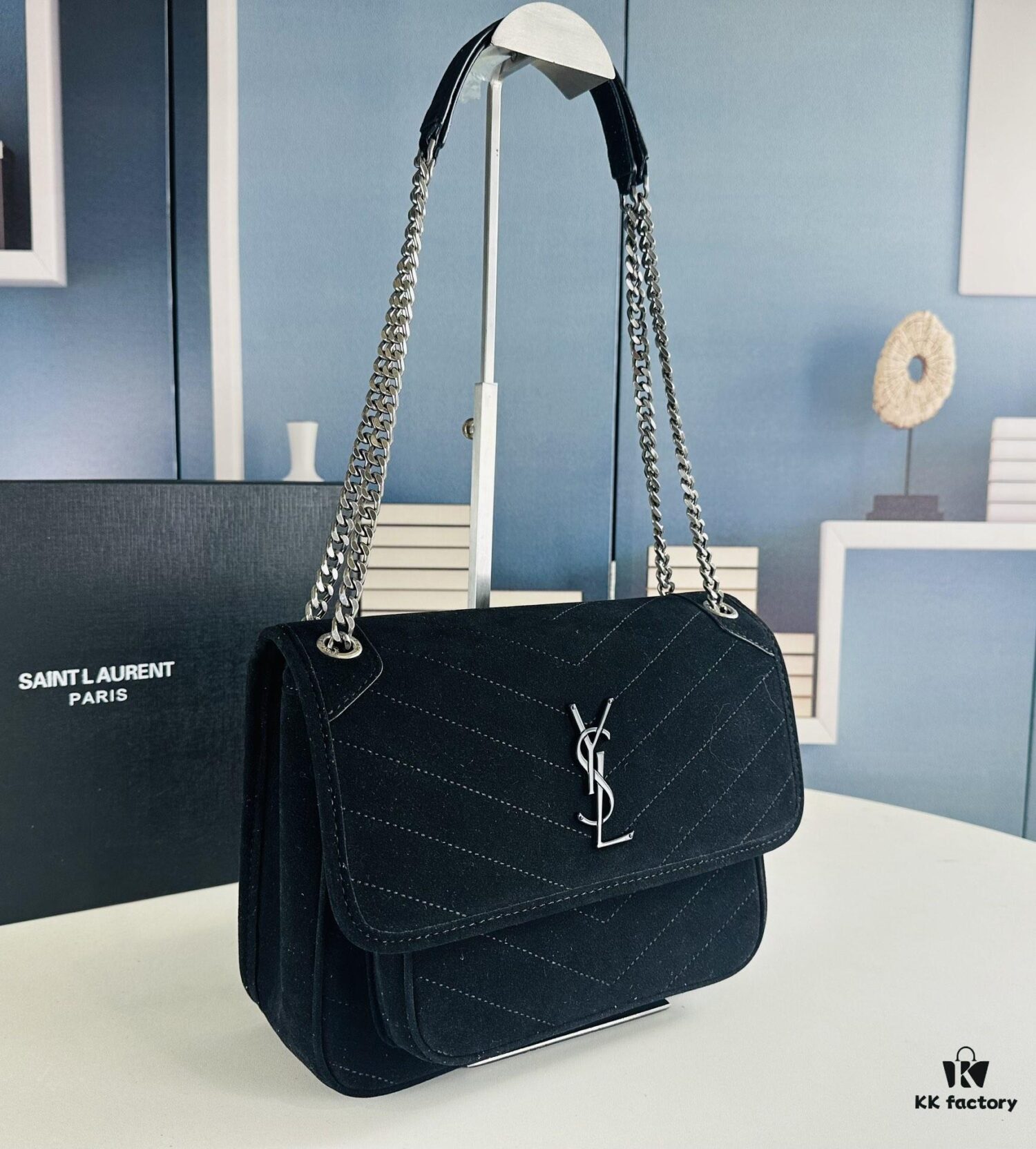 6930d0fa6e68136f4d9b0c3f New Arrival Small Size with Box 💰 YSL ||| Saint Laurent Suede Niki Messenger Bag