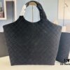 6930d0fa6e68136f4d9b0c42 New YSL Icare Suede Quilted Tote Bag in Black and Caramel