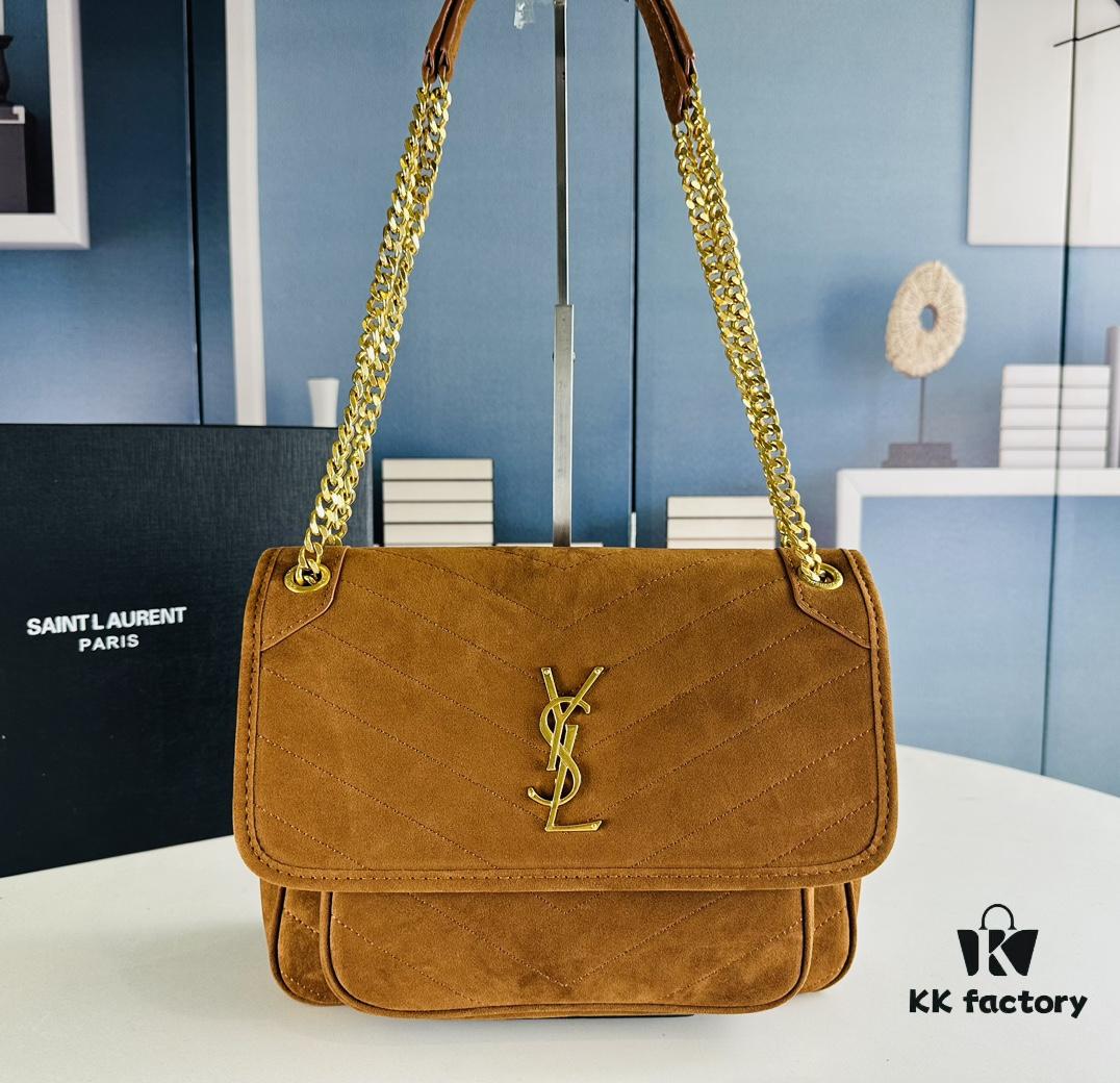 6930d1016e68136f4d9b0c4e New Large Size with Box 💰YSL ||| Saint Laurent Suede Niki Messenger Bag