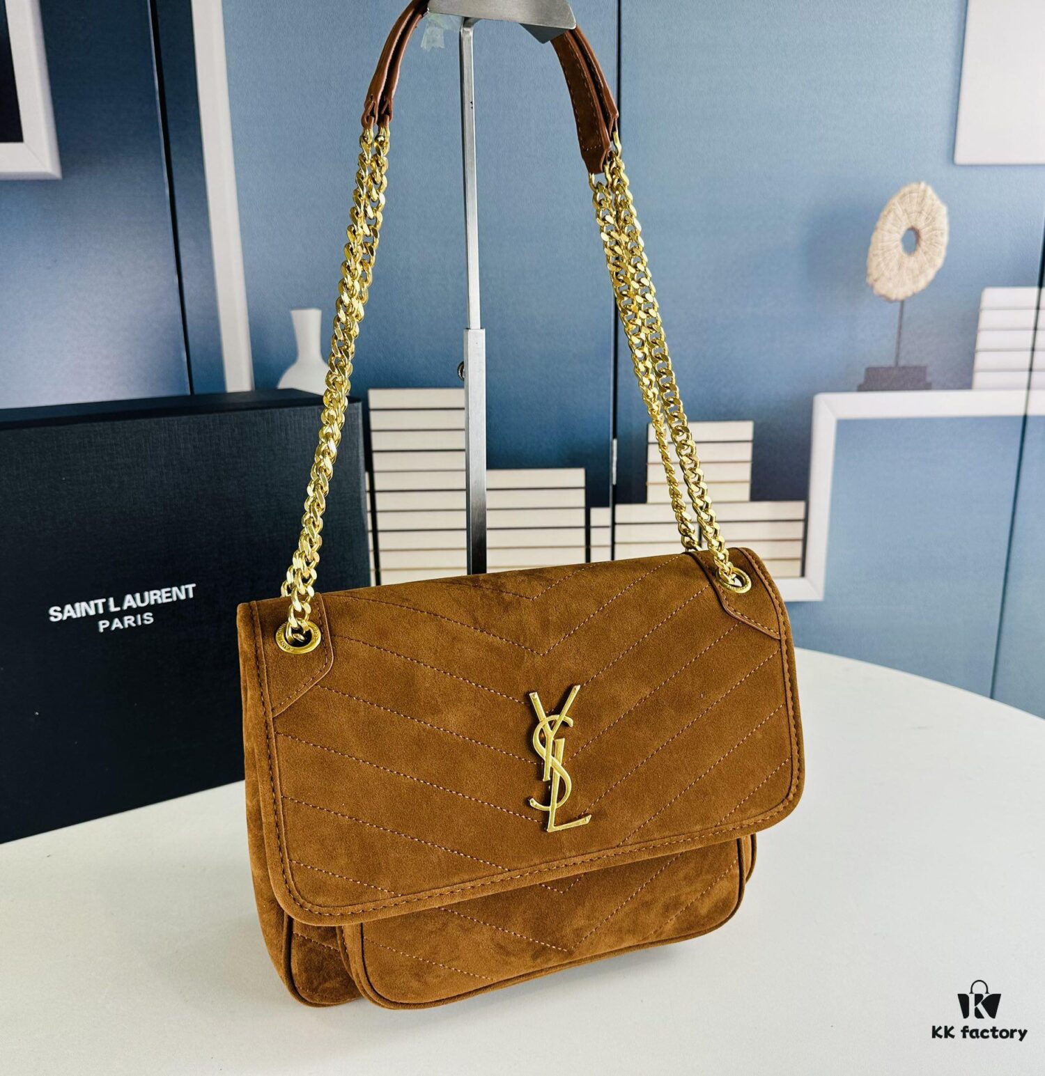 6930d1076e68136f4d9b0c56 New Large Size with Box 💰YSL ||| Saint Laurent Suede Niki Messenger Bag