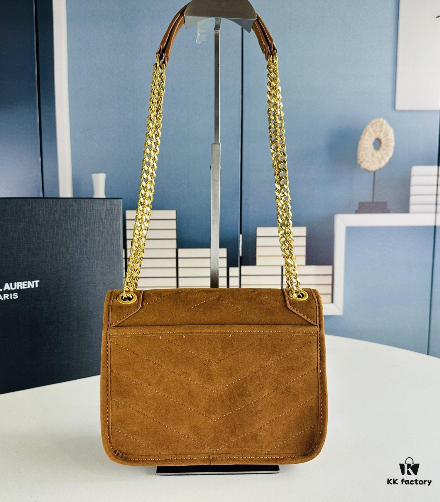 New Small YSL Niki Suede Messenger Bag with Box