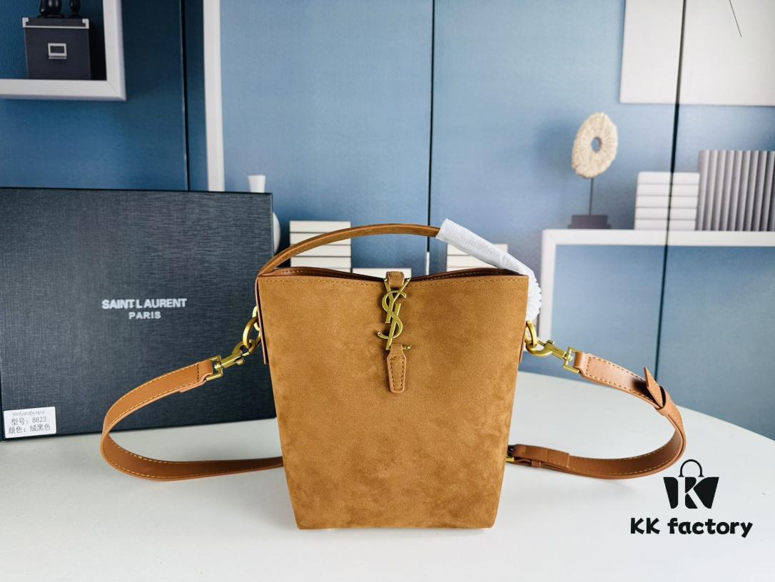 6930d1196e68136f4d9b0c78 YSL LE37 Small Suede Bucket Bag, New Arrival for Fall/Winter, Comes with Box, Limited Stock