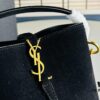 6930d11f6e68136f4d9b0c83 New Autumn/Winter Arrival Matte Mini YSL Bucket Bag with Box - Authentic YSL LE37 in Black Gold Hardware, Celebrity Style