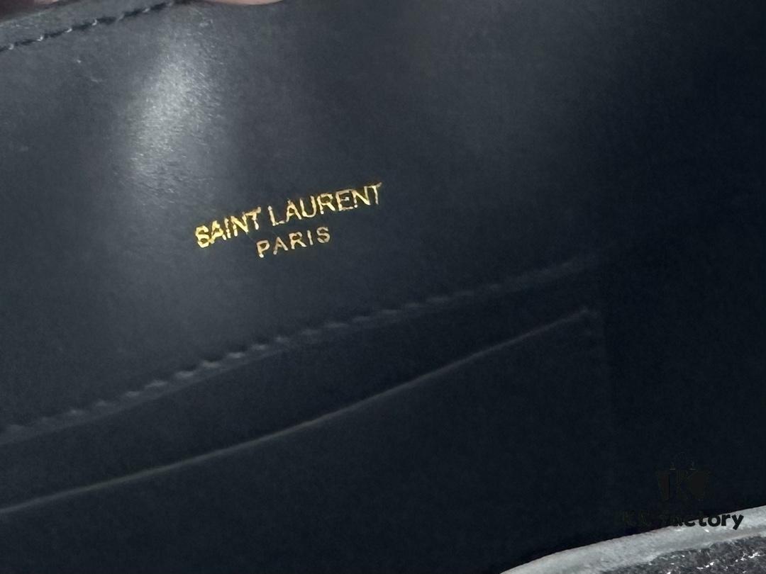 6930d1216e68136f4d9b0c86 New Autumn/Winter Arrival Matte Mini YSL Bucket Bag with Box - Authentic YSL LE37 in Black Gold Hardware, Celebrity Style