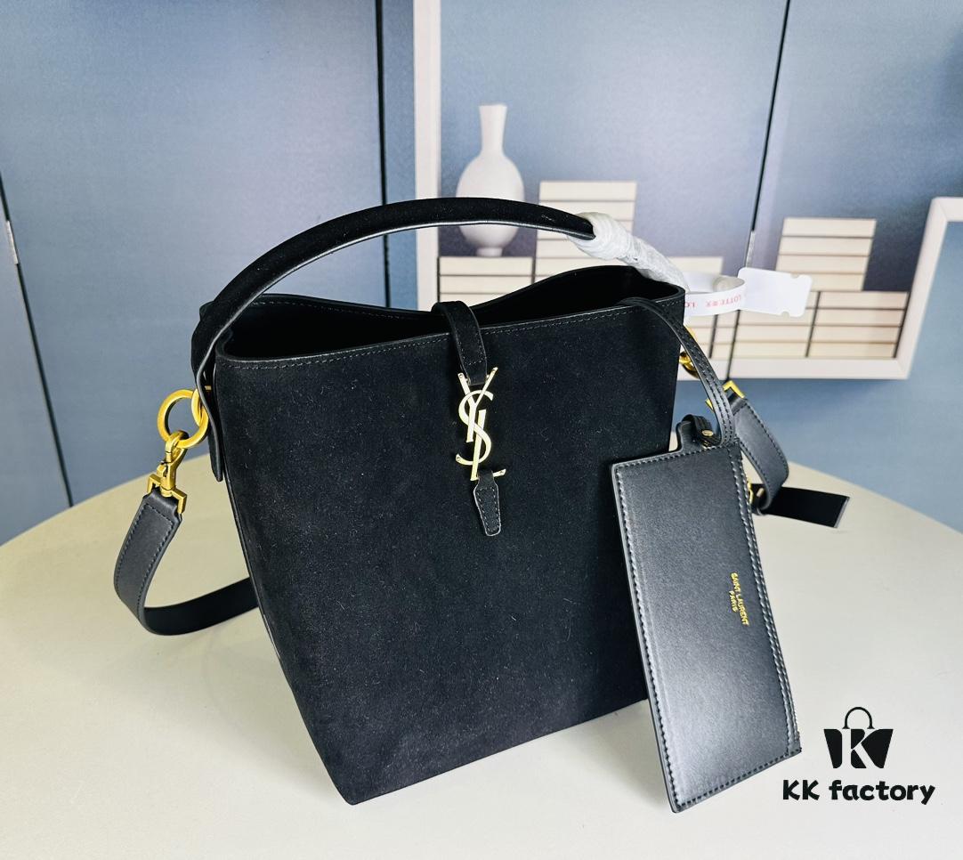 6930d1236e68136f4d9b0c88 New Autumn and Winter Arrival Matte Large YSL Bucket Bag with Box 💰 Great Find! Authentic YSL LE37 Bucket Bag, Celebrity Style, Limited Quantity