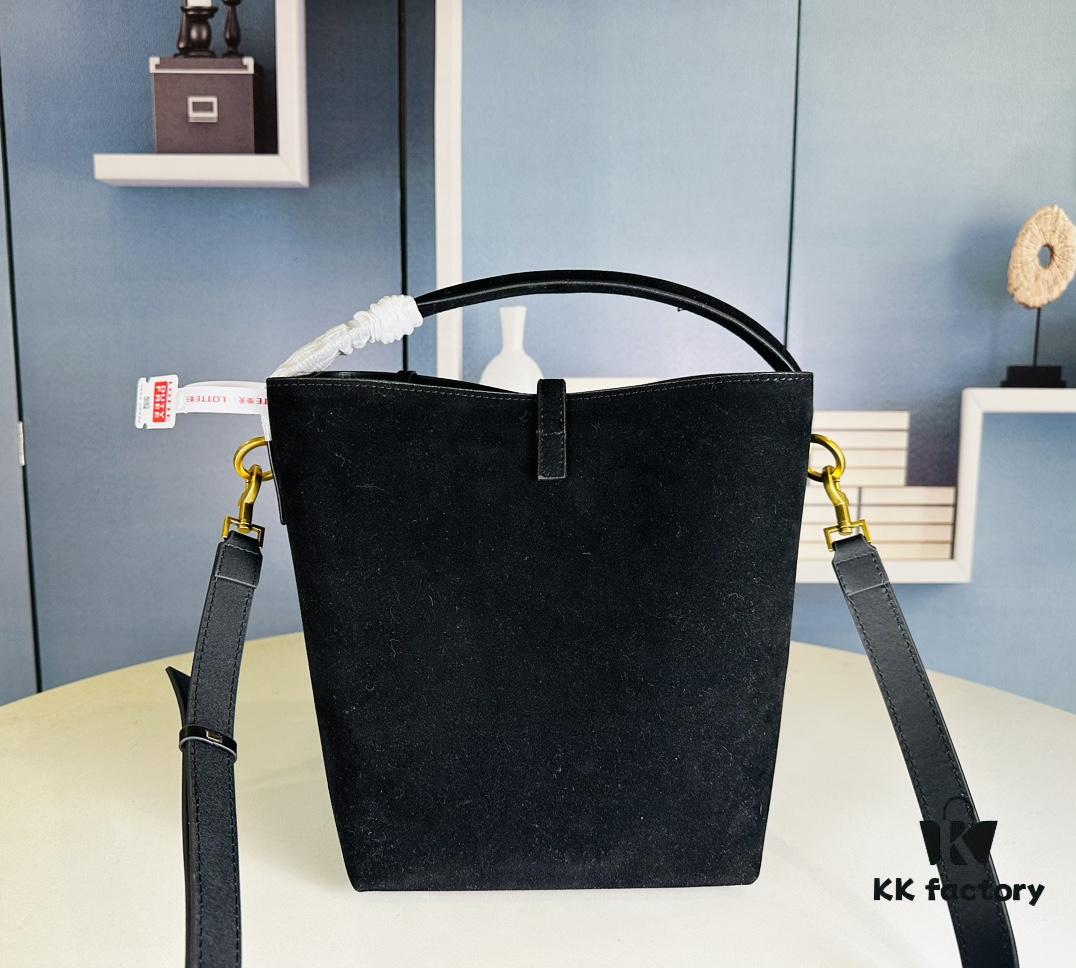 6930d1296e68136f4d9b0c97 New Autumn and Winter Arrival Matte Large YSL Bucket Bag with Box 💰 Great Find! Authentic YSL LE37 Bucket Bag, Celebrity Style, Limited Quantity