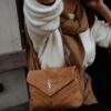 6930d14b6e68136f4d9b0ccd Large Size with Box 💰YSL LOU LOU Suede Leather Chain Shoulder Bag ||| Loulou Black Brown Nubuck