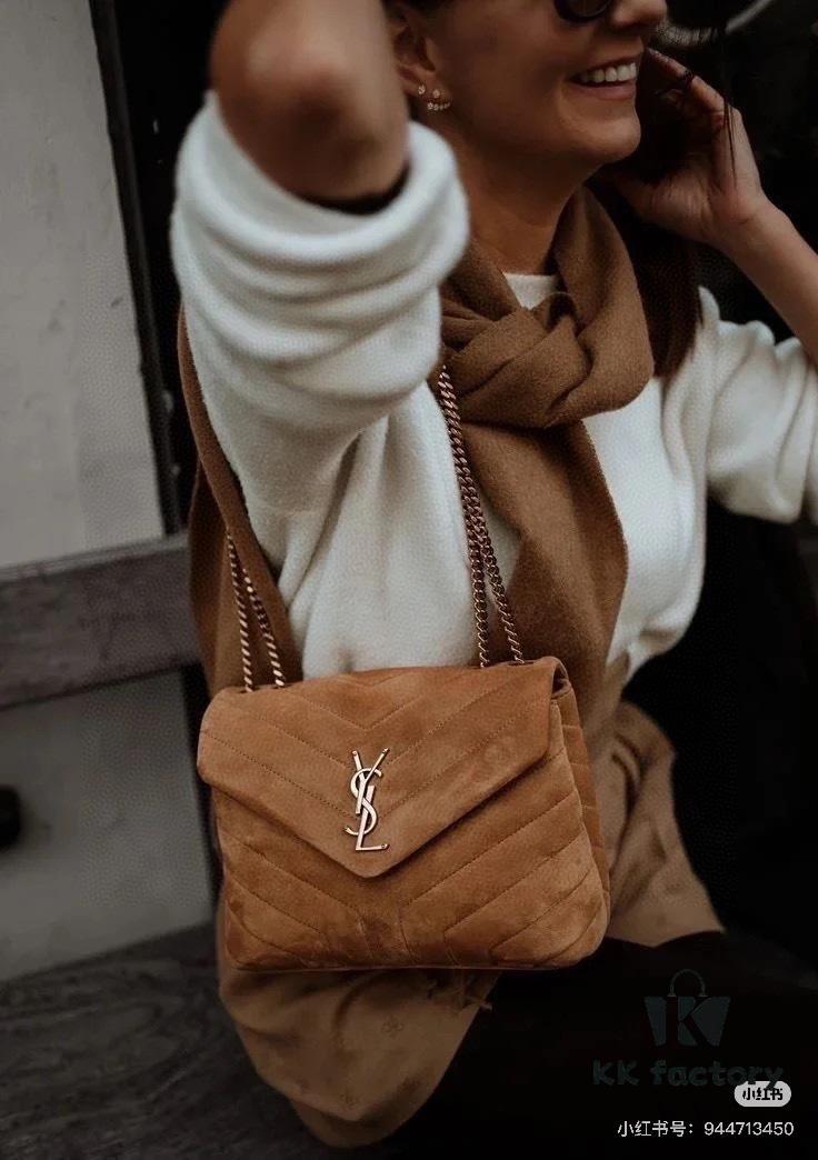 6930d14b6e68136f4d9b0ccd Large Size with Box 💰YSL LOU LOU Suede Leather Chain Shoulder Bag ||| Loulou Black Brown Nubuck