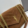 6930d1596e68136f4d9b0cdf Large Size with Box 💰 YSL LOU LOU Suede Leather Chain Shoulder Bag ||| Loulou Black Brown Nubuck