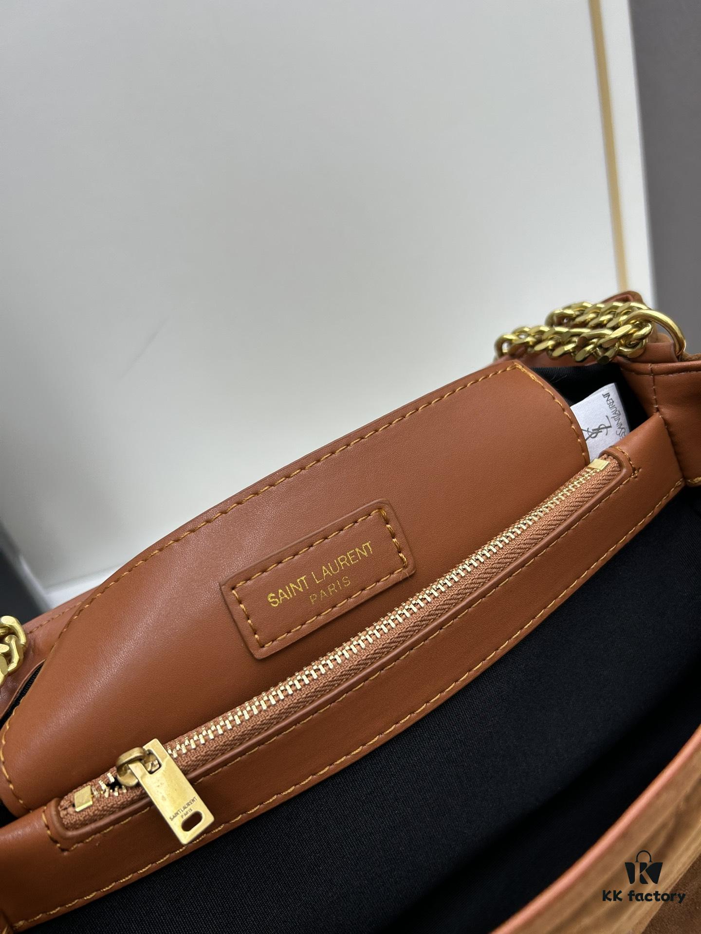 6930d1596e68136f4d9b0ce0 Large Size with Box 💰 YSL LOU LOU Suede Leather Chain Shoulder Bag ||| Loulou Black Brown Nubuck