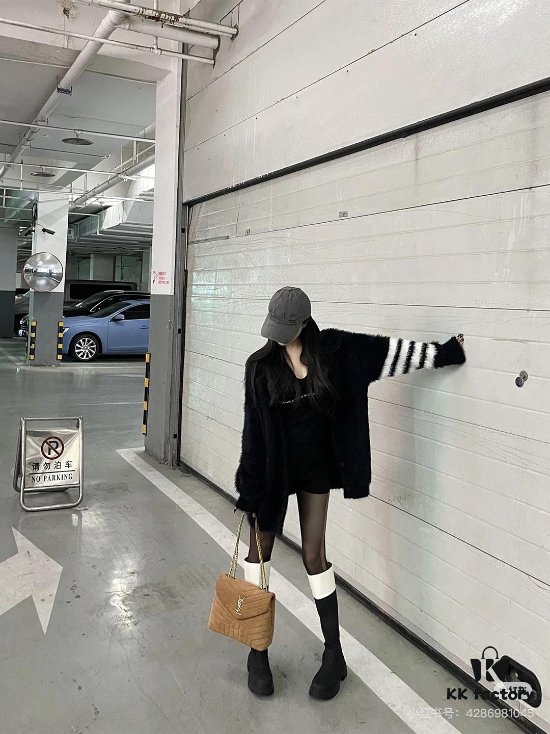 6930d15c6e68136f4d9b0ce4 Large Size with Box 💰YSL LOU LOU Suede Leather Chain Shoulder Bag ||| Loulou Black Brown Nubuck