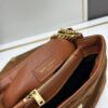 6930d16a6e68136f4d9b0cf3 Medium YSL LOU LOU Suede Leather Chain Shoulder Bag in Black and Brown