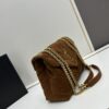 6930d1716e68136f4d9b0cfb Medium YSL LOU LOU Suede Leather Chain Shoulder Bag in Black and Brown