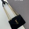 6930d1746e68136f4d9b0cfd Medium YSL LOU LOU Suede Leather Chain Shoulder Bag with Box ||| Loulou Black Brown Nubuck