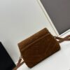 6930d1776e68136f4d9b0d04 Small YSL Loulou Suede Chain Shoulder Bag in Black and Brown with Box