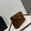 6930d1786e68136f4d9b0d06 Small YSL Loulou Suede Chain Shoulder Bag in Black and Brown with Box