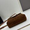 6930d17a6e68136f4d9b0d07 Small YSL Loulou Suede Chain Shoulder Bag in Black and Brown with Box