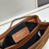 6930d17a6e68136f4d9b0d09 Small YSL Loulou Suede Chain Shoulder Bag in Black and Brown with Box