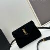 6930d17c6e68136f4d9b0d0c Small YSL Loulou Suede Leather Chain Shoulder Bag in Black and Brown with Box