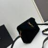 6930d17d6e68136f4d9b0d0d Small YSL Loulou Suede Leather Chain Shoulder Bag in Black and Brown with Box