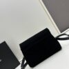 6930d17d6e68136f4d9b0d0e Small YSL Loulou Suede Leather Chain Shoulder Bag in Black and Brown with Box