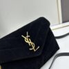 6930d17f6e68136f4d9b0d0f Small YSL Loulou Suede Leather Chain Shoulder Bag in Black and Brown with Box