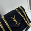 6930d1806e68136f4d9b0d10 Medium YSL LOU LOU Suede Leather Chain Shoulder Bag with Box ||| Loulou Black Brown Nubuck