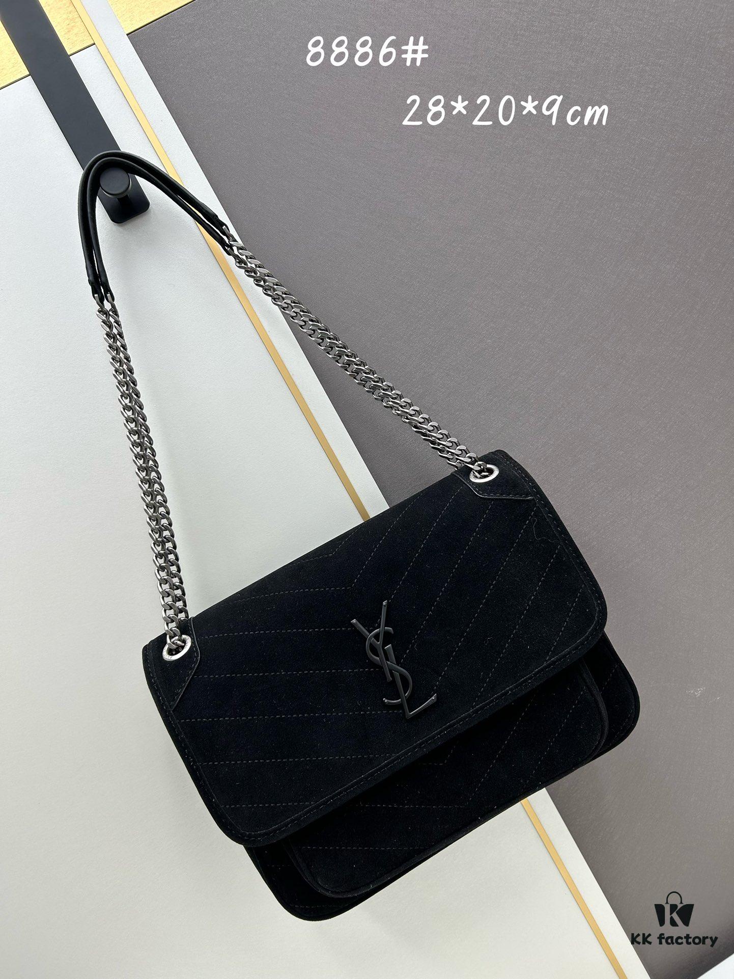 6930d18a6e68136f4d9b0d20 New Large Size with Box 💰YSL ||| Saint Laurent Suede Niki Messenger Bag