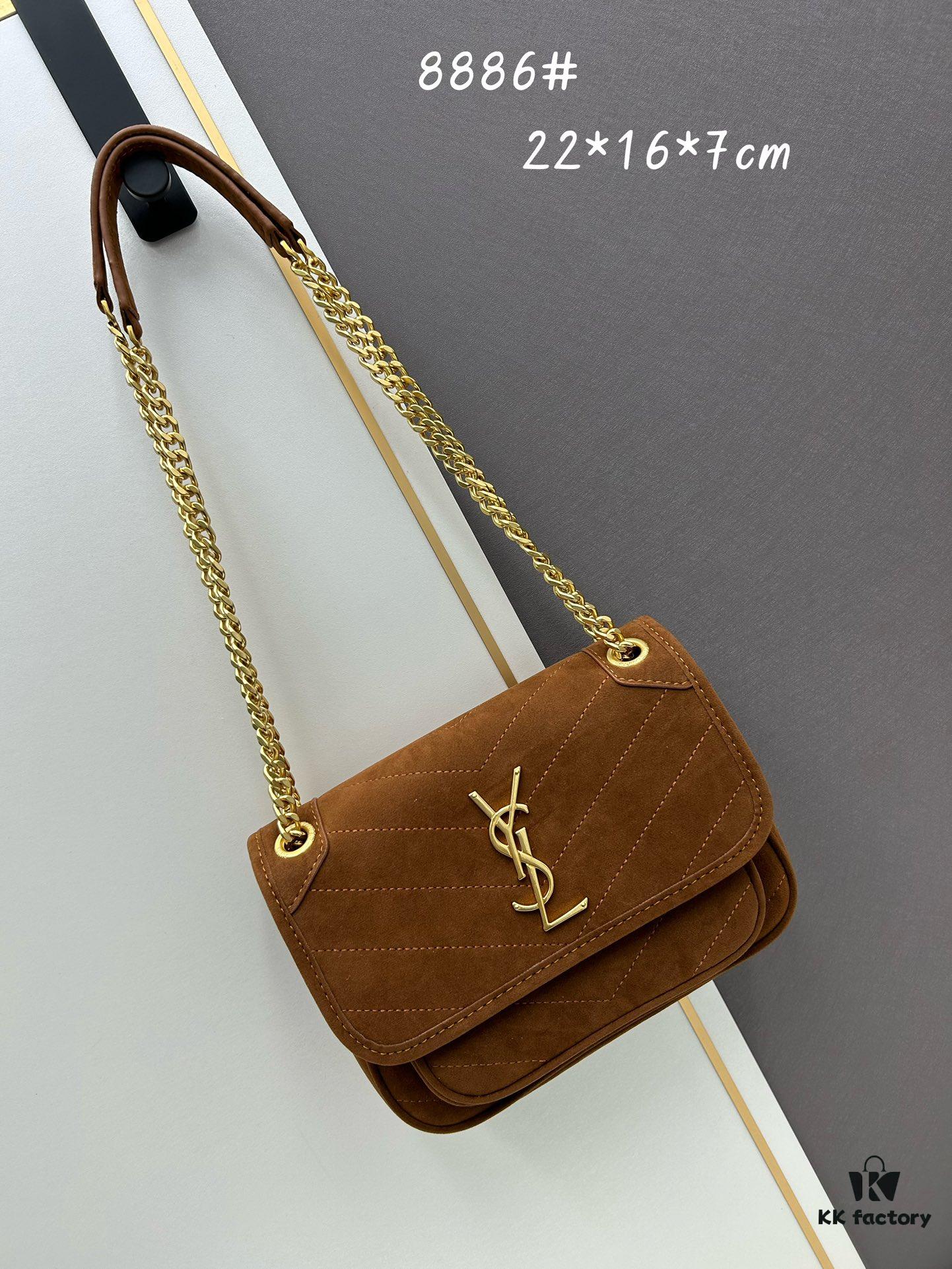 New Small YSL Niki Suede Messenger Bag with Box