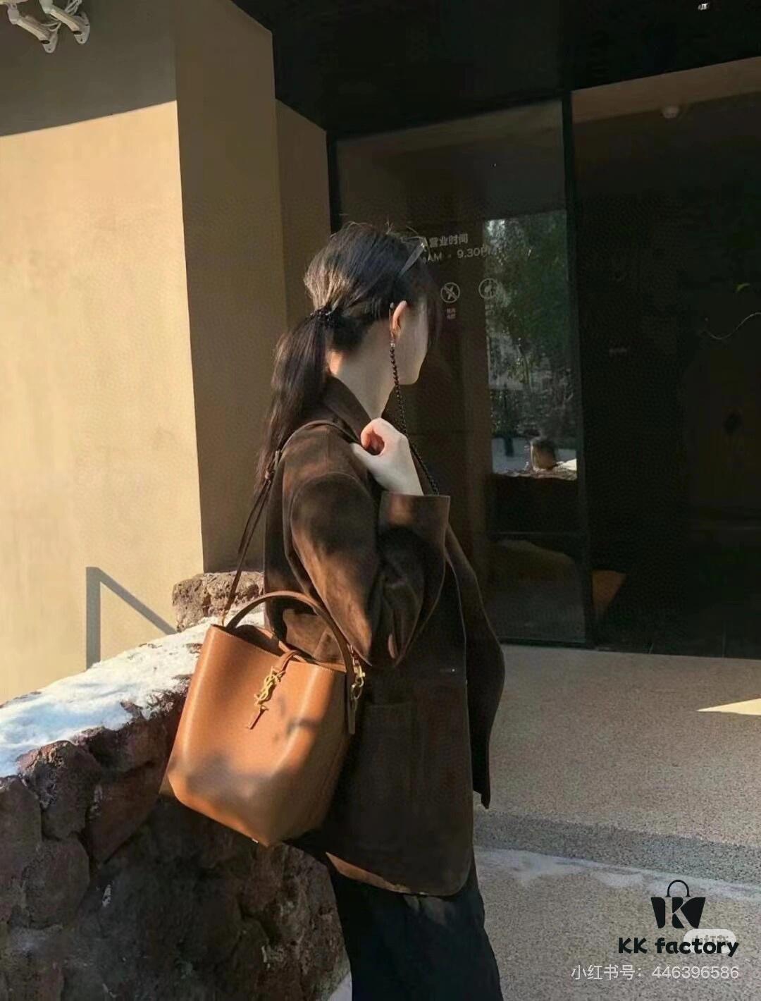 6930d1bf6e68136f4d9b0d71 New Arrival Autumn/Winter YSL LE37 Bucket Bag – Matte Large Size with Box, Authentic Leather, Celebrity Style