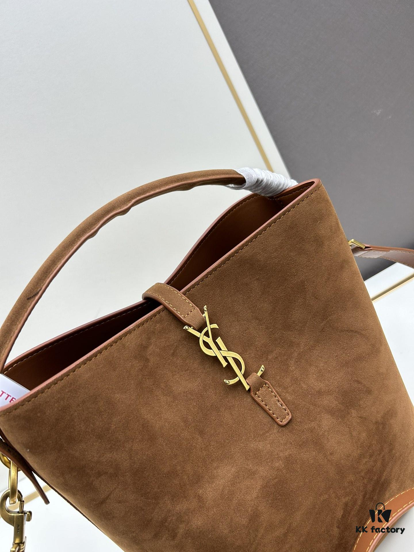 6930d1c46e68136f4d9b0d79 New Autumn/Winter Arrival Matte Large YSL Bucket Bag with Box 💰 Great Find! Authentic YSL LE37 Bucket Bag, Celebrity Style, Limited Quantity