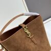 6930d1d16e68136f4d9b0d8a New Autumn/Winter Arrival Matte Mini YSL Bucket Bag with Box - Authentic YSL LE37 in Black Gold Hardware, Celebrity Style