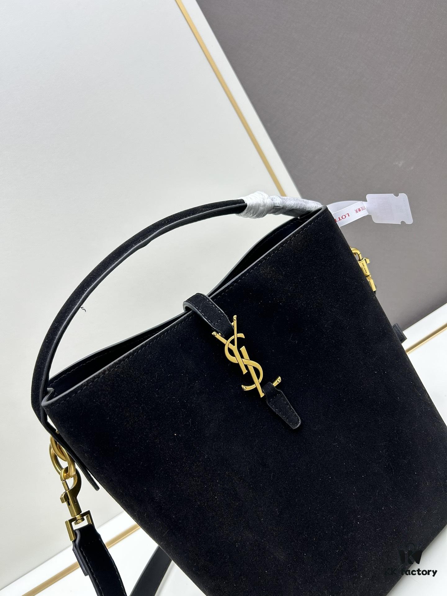 6930d1e76e68136f4d9b0da6 New Autumn/Winter Arrival Matte Large YSL Bucket Bag with Box 💰 Great Find! Authentic YSL LE37 Bucket Bag, Celebrity Style, Limited Quantity