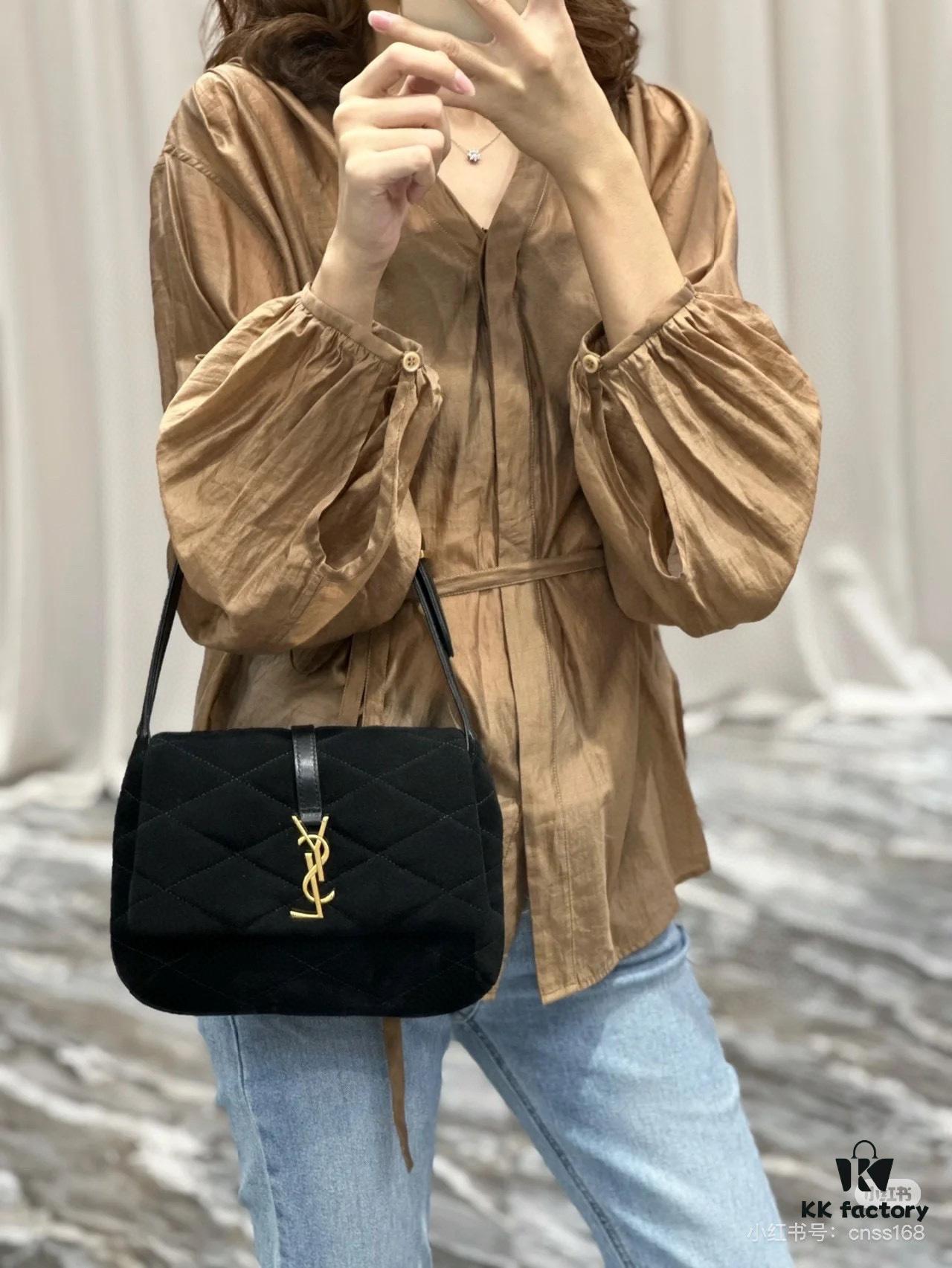 6930d1f26e68136f4d9b0dba New YSL LE 57 Matelassé Calfskin Diamond Quilted Shoulder Bag with Box