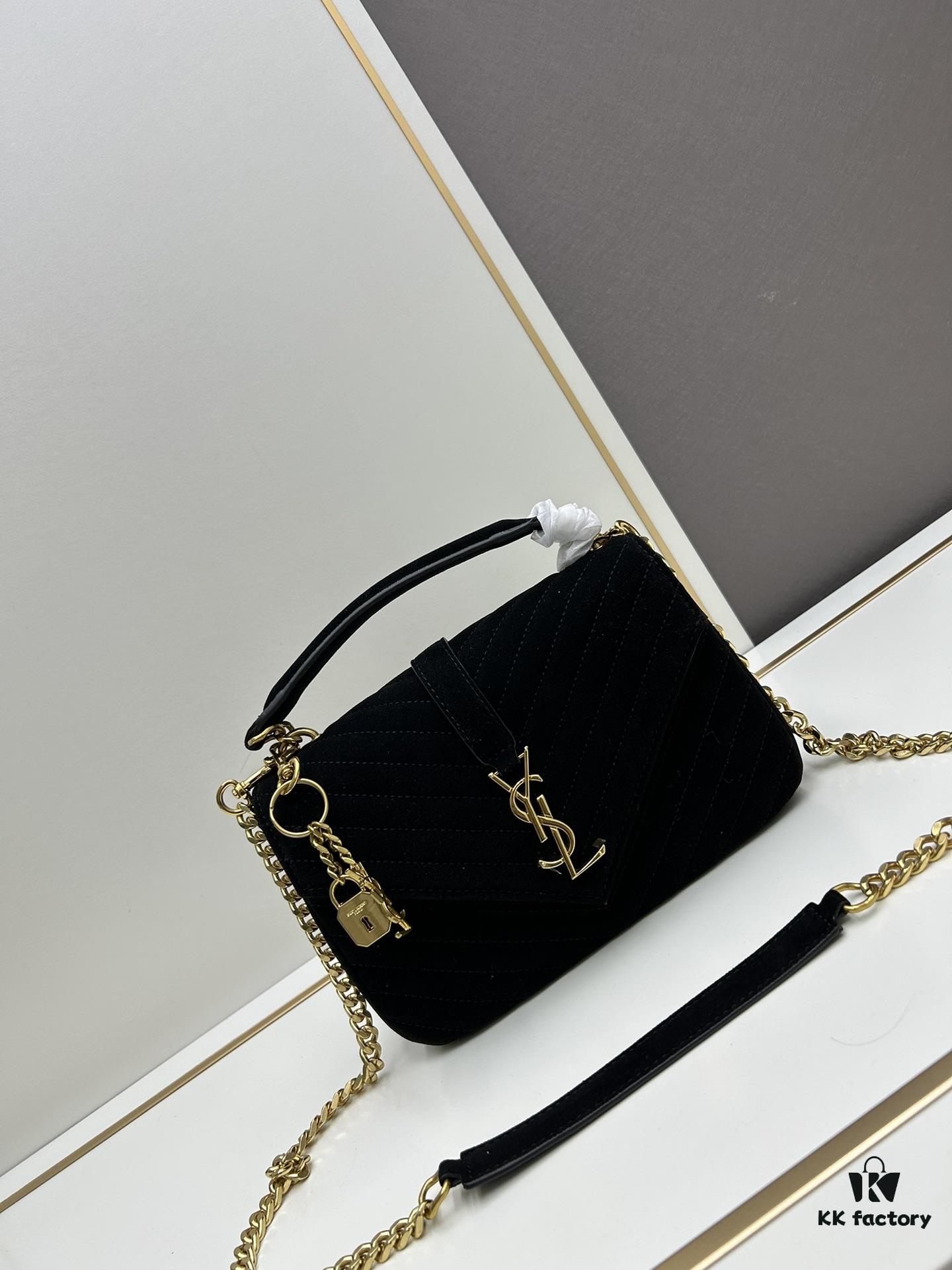 6930d2026e68136f4d9b0dd6 New Arrival with Box ||| Suede YSL Saint Laurent V-Logo Sling Bag