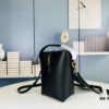 Authentic YSL LE37 Small Bucket Bag in Shiny Black with Gold Hardware, Comes with Box
