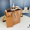 6930d23c6e68136f4d9b0e28 New Arrival Large YSL Bucket Bag with Box - Authentic LE37 Model, Black Shiny Leather with Gold Hardware, Includes Dust Bag and Detachable Pouch