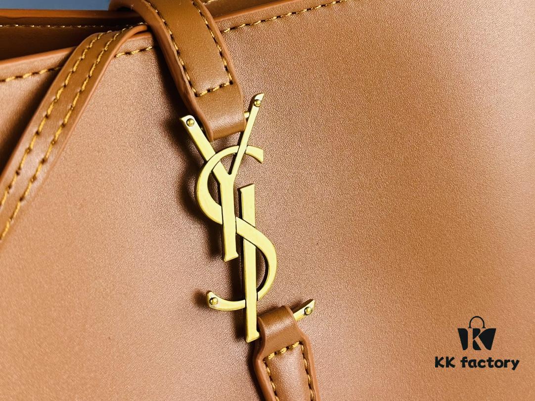 6930d23e6e68136f4d9b0e2d New Arrival Large YSL Bucket Bag with Box - Authentic LE37 Model, Black Shiny Leather with Gold Hardware, Includes Dust Bag and Detachable Pouch