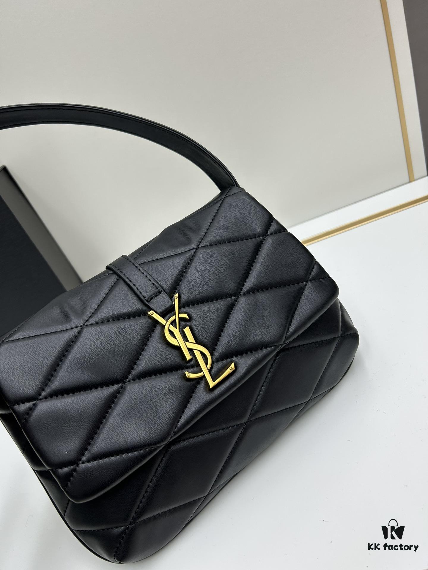 6930d2986e68136f4d9b0ece New Arrival with Box 💰 From Rosé's Back View, See How Beautiful the YSL Trapezoid Shoulder Bag Is! ||| Gold Logo + Diamond Quilted Trapezoidal Silhouette