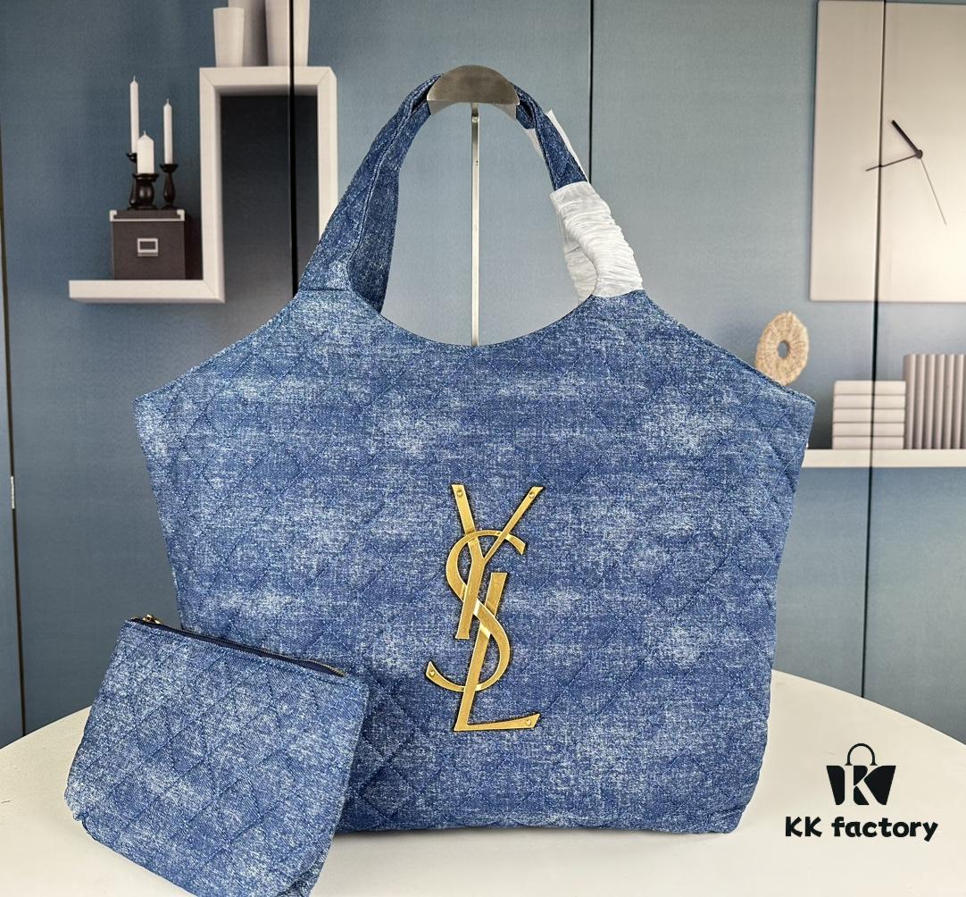 6930d2ac6e68136f4d9b0ee9 New YSL Shopping Bag in Beautiful Blue Denim – Absolutely Stunning!