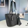 6930d2b66e68136f4d9b0efb New YSL Straw Tote Shopping Bag