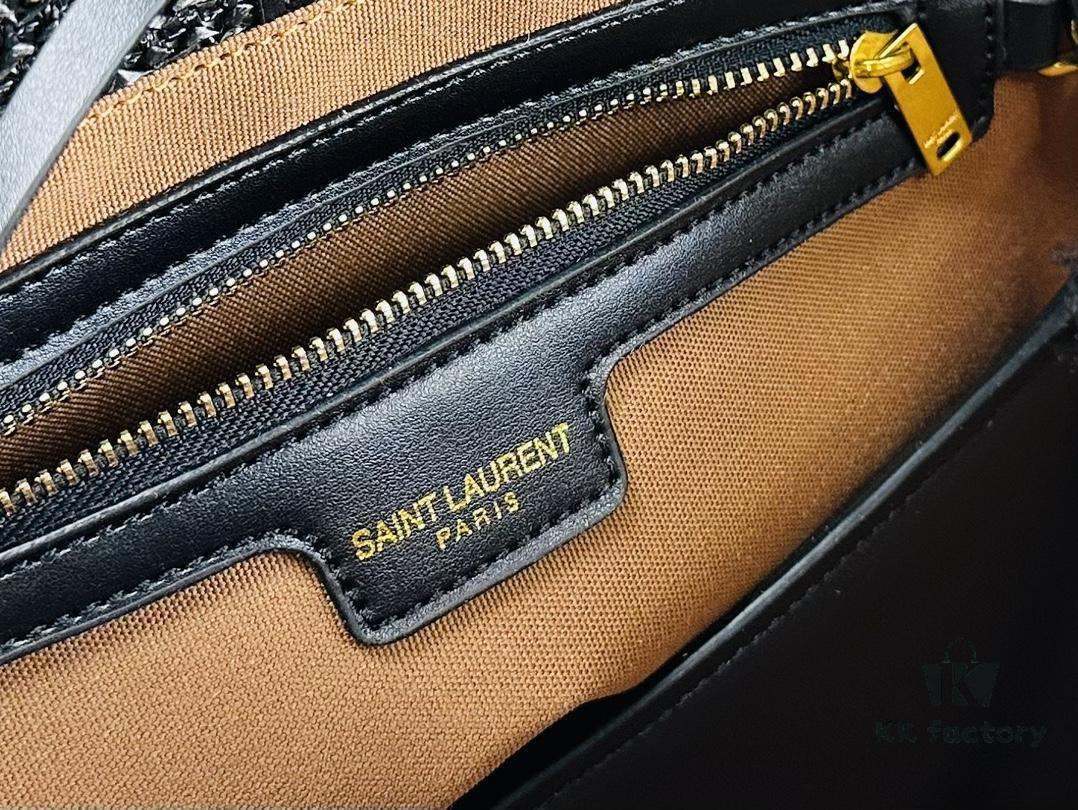 6930d2b96e68136f4d9b0f02 New YSL Straw Tote Shopping Bag
