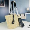 6930d2bb6e68136f4d9b0f05 New YSL Straw Tote Shopping Bag
