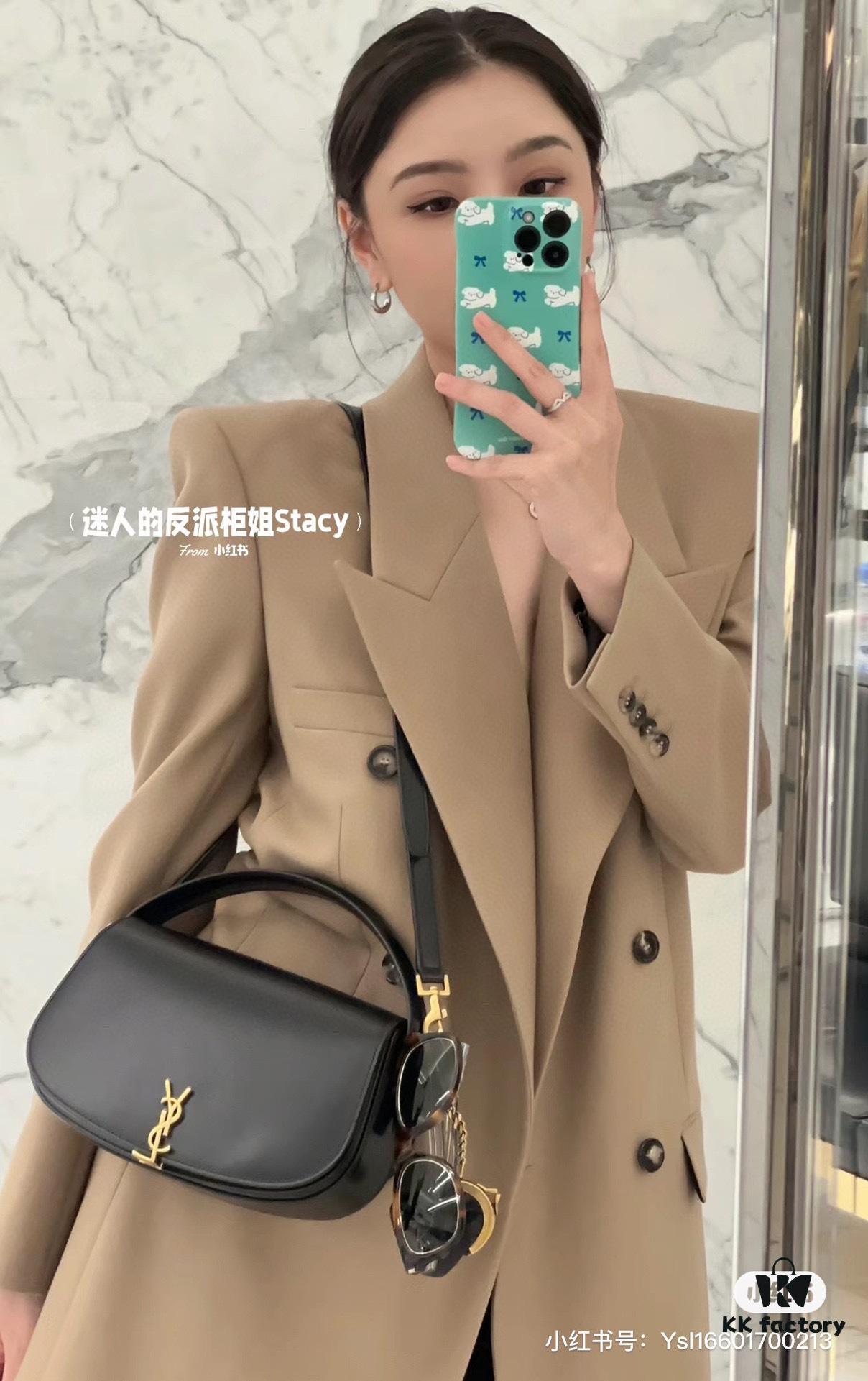 6930d2ce6e68136f4d9b0f22 New Arrival with Box 💰 Cool & Chic! YSL 2024 Voltair Box Leather Crossbody Bag