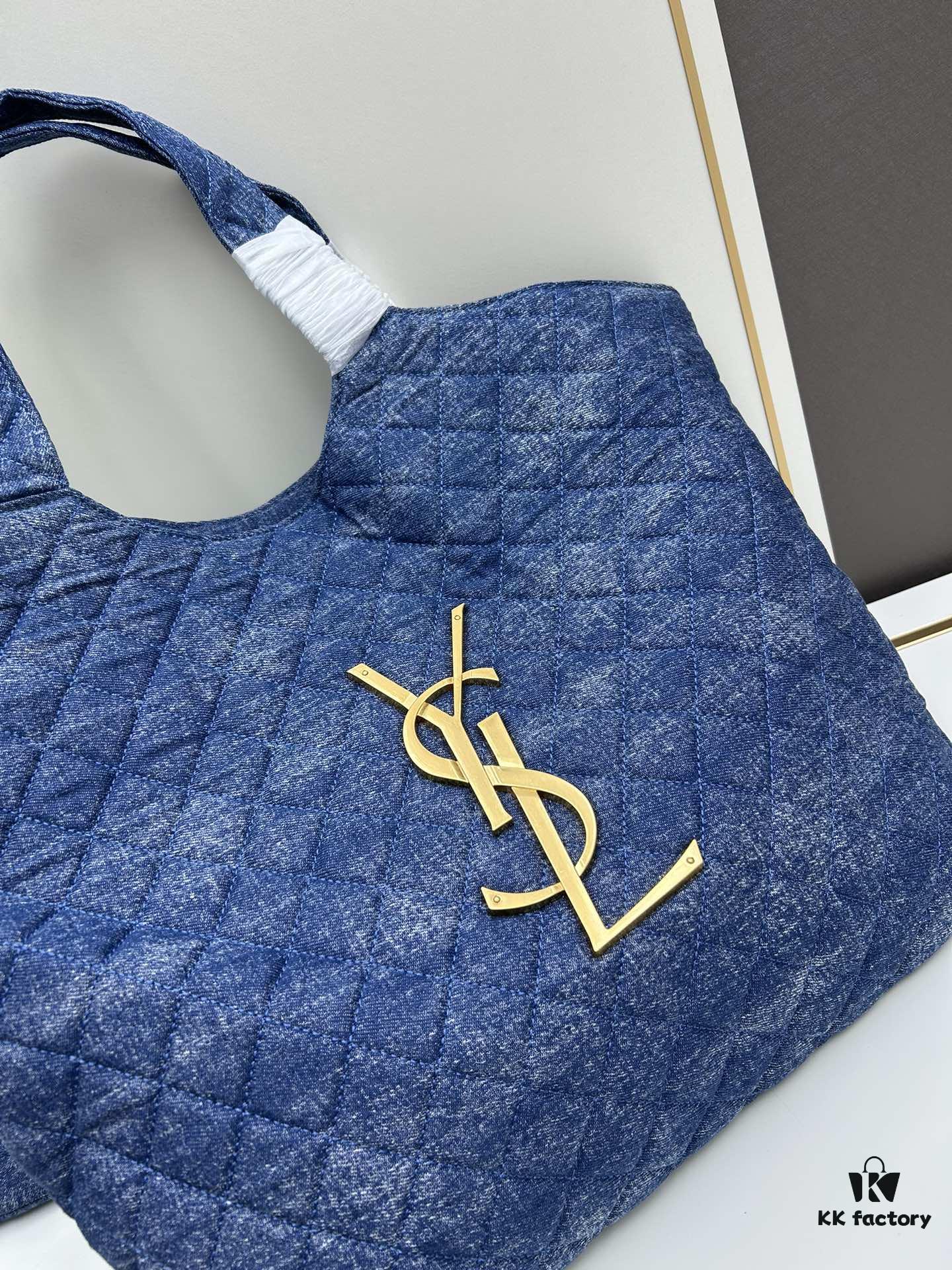 6930d2d86e68136f4d9b0f32 New Arrival YSL Shopping Bag is Amazing! Beautiful Blue Denim with Huge Capacity and Latest Trend