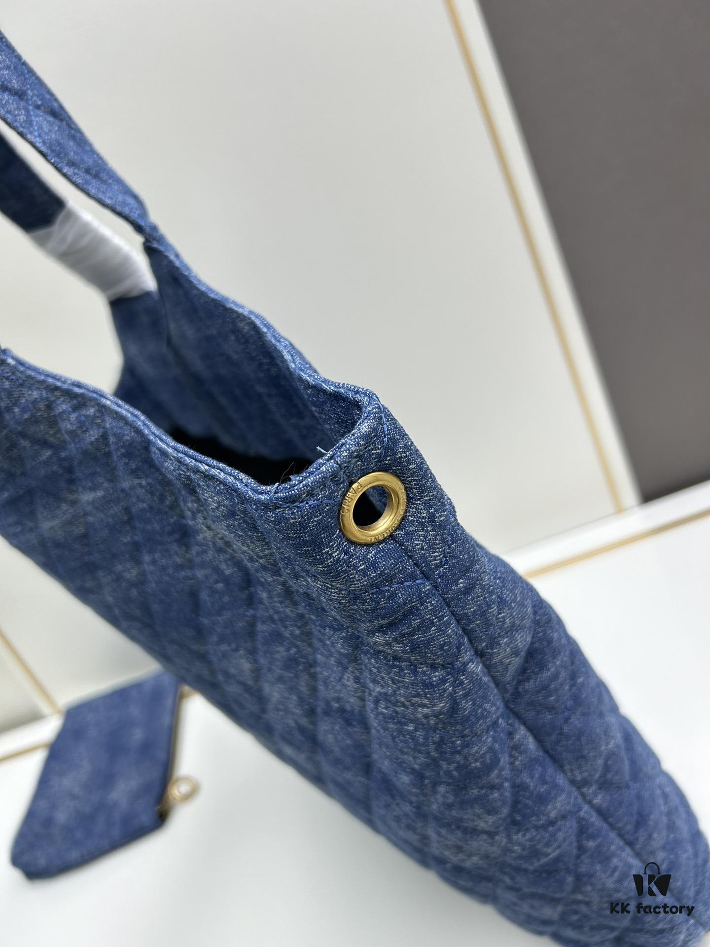 6930d2d96e68136f4d9b0f34 New Arrival YSL Shopping Bag is Amazing! Beautiful Blue Denim with Huge Capacity and Latest Trend