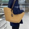 6930d2e16e68136f4d9b0f43 New YSL Straw Tote Shopping Bag